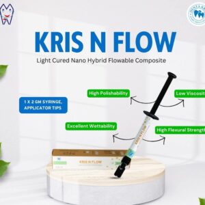 KRIS N FLOW NANOHYBRIDE FLOWABLE LIGHT CURE COMPOSITE  3 SYR X2G.(A2,A3,A3.5)       DENTAKRIS-INDIA